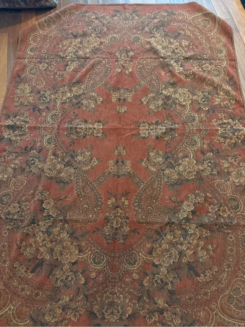 Antiquaria Throw Made In Italy For Limonta Home Inc Cotton Tapestry 50“ By 68 “ - Picture 4 of 6